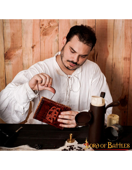 Diário Medieval de Couro do Reino da...