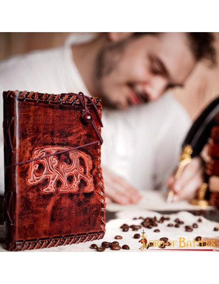 Diário Medieval de Couro do Reino da...