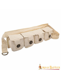 Cinto druida com 4 bolsos de algodão