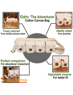 Cinto druida com 4 bolsos de algodão 2