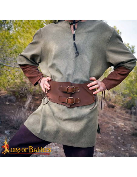 Cinto de couro duplo guerreiro (111,8...