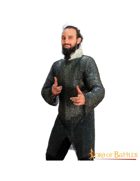 Cota de malha de aço macio com argola...