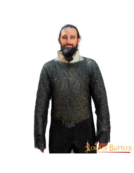 Cota de malha de aço macio com argola...