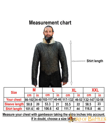 Cota de malha de aço macio com argola...