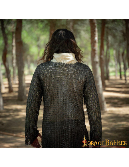 Cota de malha de aço macio com argola...