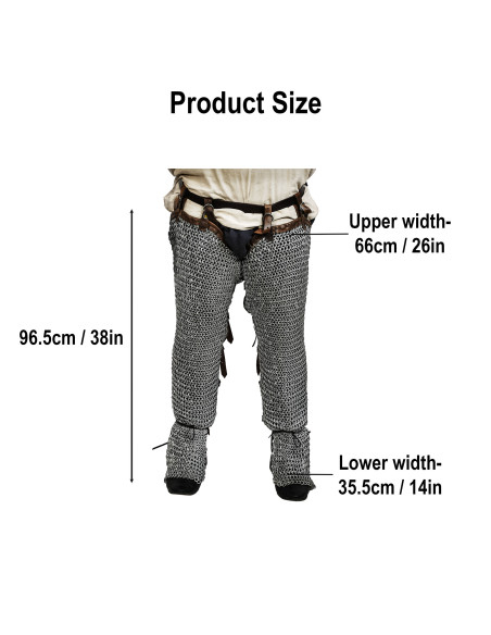 Pernas de cota de malha em aço...