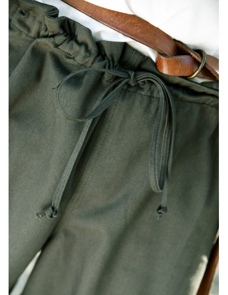 Calças vikings modelo Olaf, verde oliva