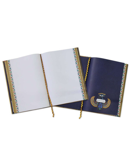 Diário com desenho de papiro egípcio...