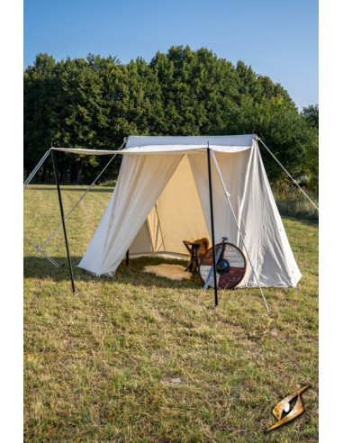 Tenda medieval para guerreiros intrépidos, 2 x 4 metros. (versão compacta)