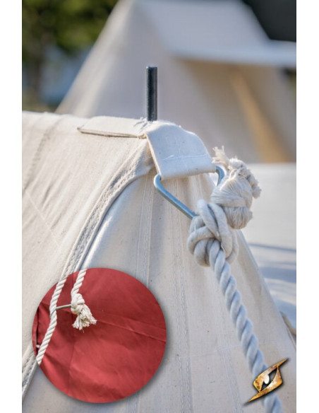 Tenda medieval vermelha para...