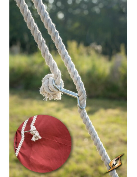 Tenda medieval vermelha para...