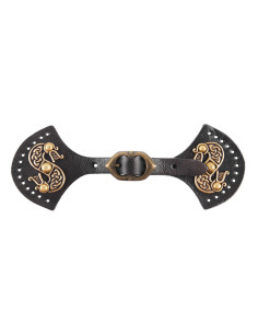 Fechamento de dragões modelo de capa de couro medieval 2