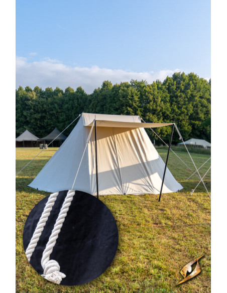 Tenda medieval preta para guerreiros,...