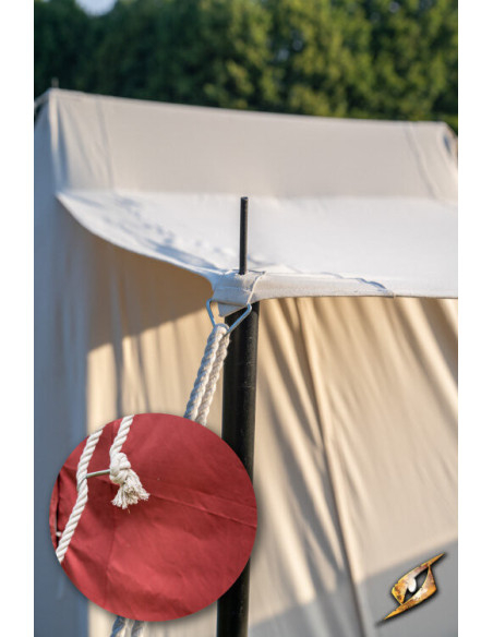 Tenda medieval vermelha para...