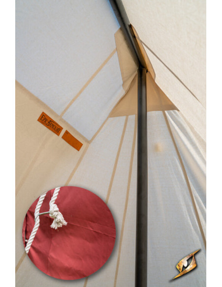 Tenda medieval vermelha para...