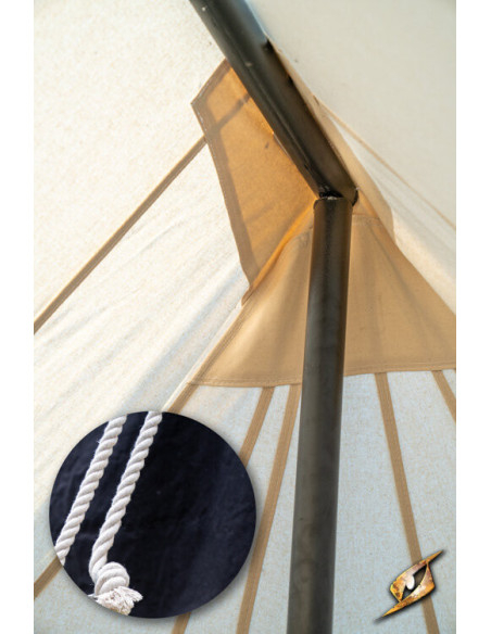 Tenda medieval preta para guerreiros,...