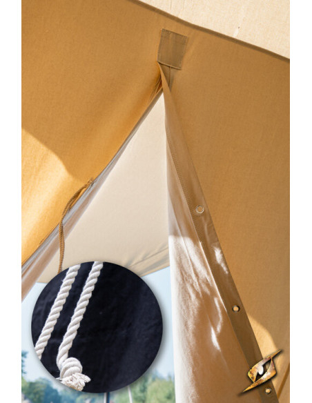 Tenda medieval preta para guerreiros,...