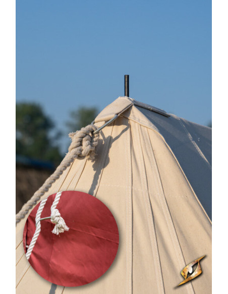 Tenda medieval vermelha para...