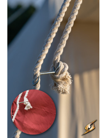 Tenda medieval vermelha para...