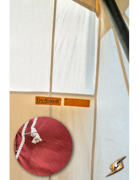 Tenda medieval vermelha para...