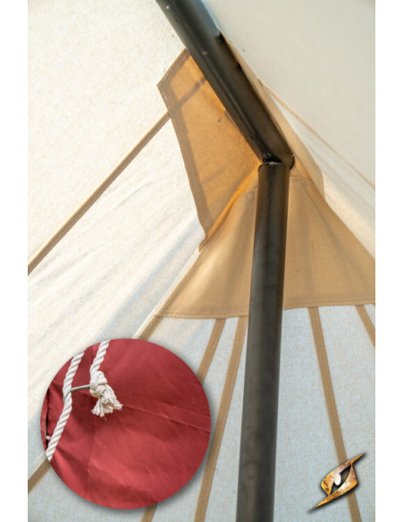 Tenda medieval vermelha para...