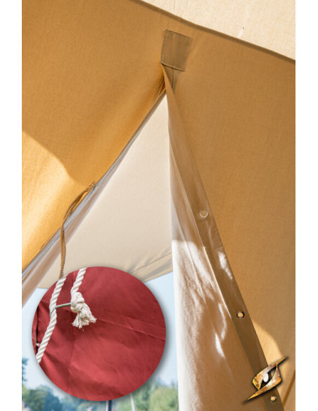 Tenda medieval vermelha para...