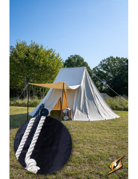Tenda medieval preta para guerreiros,...
