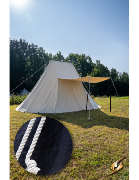 Tenda medieval preta para guerreiros,...