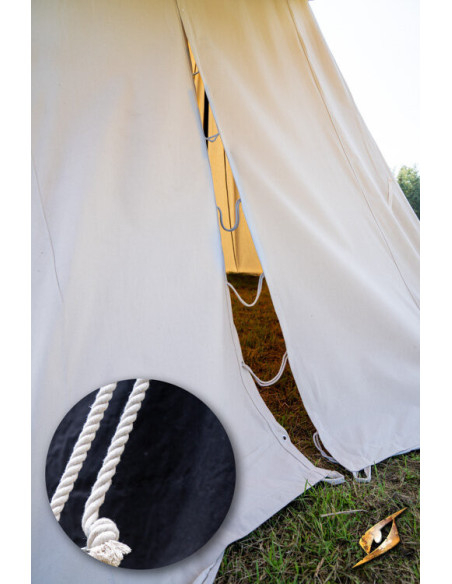 Tenda medieval preta para guerreiros,...