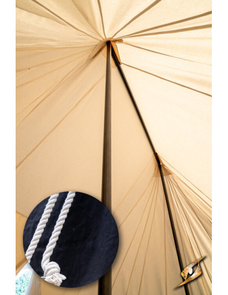 Tenda medieval preta para guerreiros,...