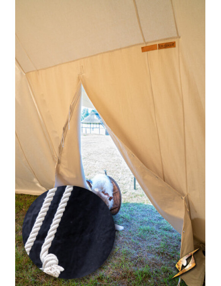 Tenda medieval preta para guerreiros,...
