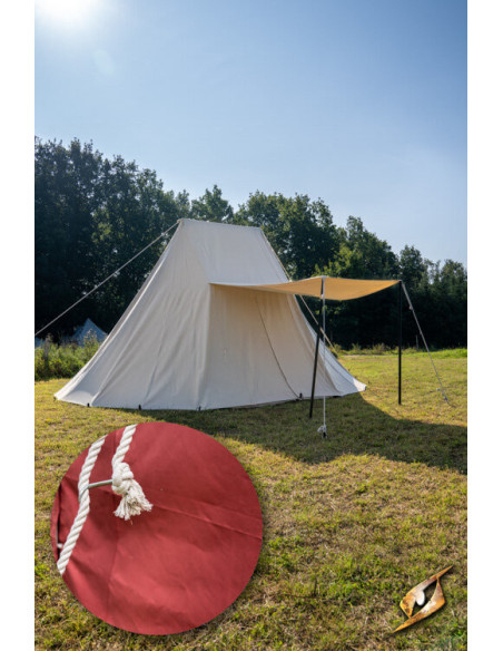 Tenda medieval vermelha para...