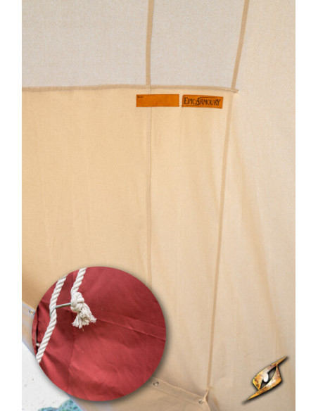 Tenda medieval vermelha para...