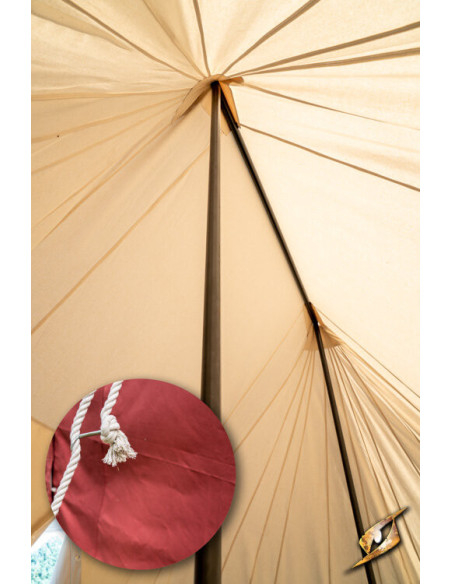 Tenda medieval vermelha para...