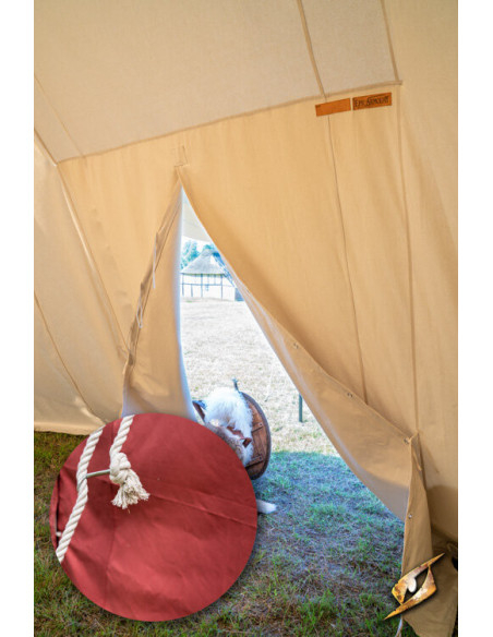 Tenda medieval vermelha para...