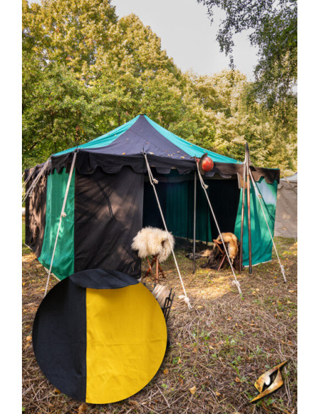 Tenda medieval, preto-amarelo 4 x 4...