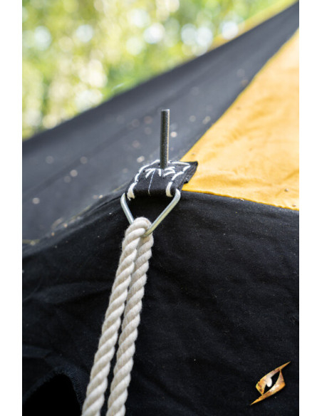 Tenda medieval, preto-amarelo 4 x 4...