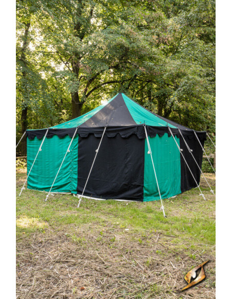 Tenda medieval, preto e verde 4 x 4...
