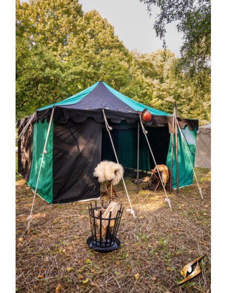 Tenda medieval, preto e verde 4 x 4...