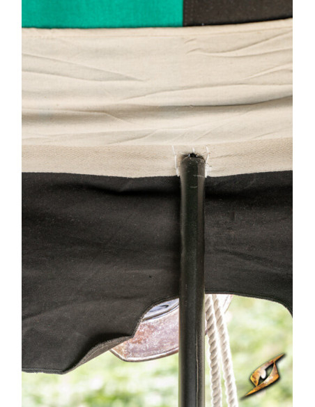 Tenda medieval, preto e verde 4 x 4...