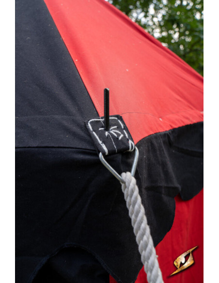 Tenda medieval, preto-vermelho 4 x 4...