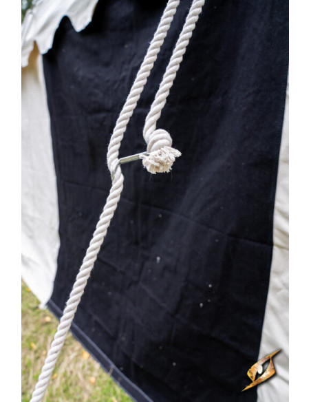 Tenda medieval, preto natural 4 x 4...