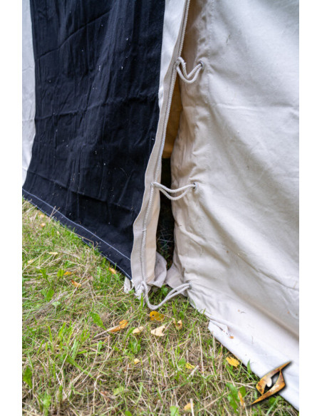 Tenda medieval, preto natural 4 x 4...