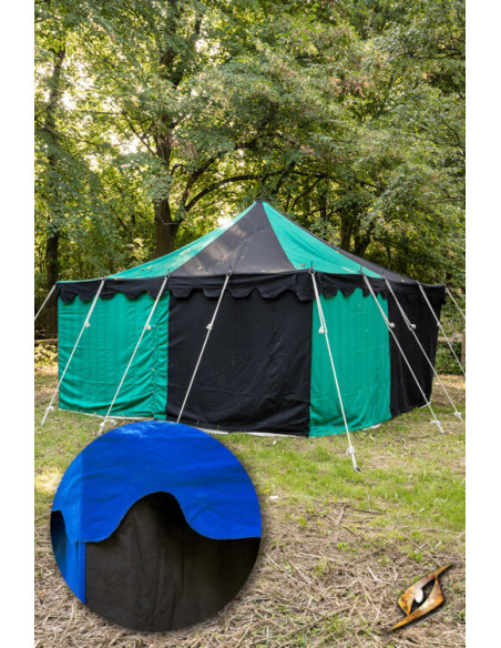 Tenda medieval, preto-azul 4 x 4...