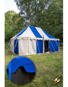 Tenda marquise medieval, preto-azul 4 x 6 metros. (Versão...