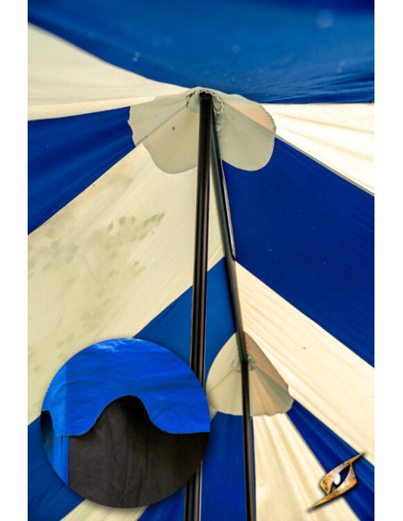Tenda marquise medieval, preto-azul 4...