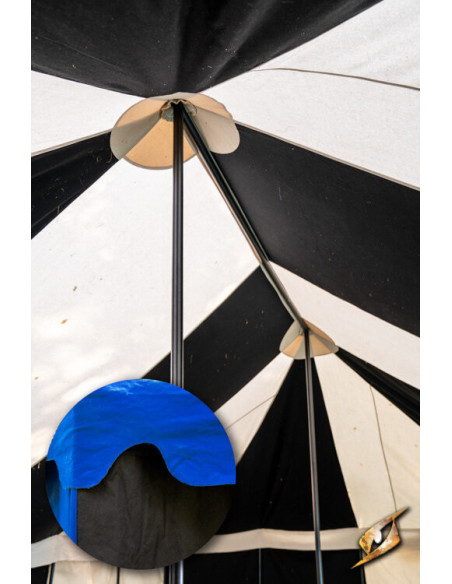 Tenda marquise medieval, preto-azul 5...