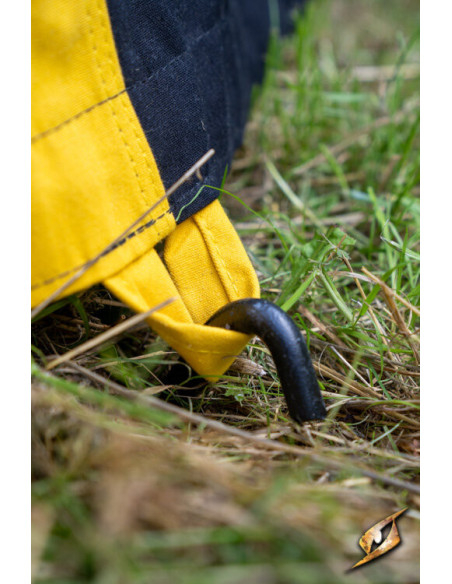 Tenda medieval, preto-amarelo, 5 x 8...