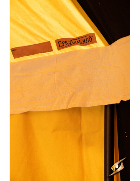 Tenda medieval, preto-amarelo, 5 x 8...