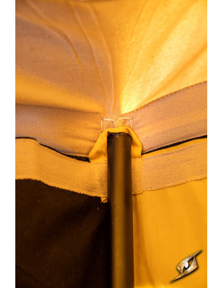 Tenda medieval, preto-amarelo, 5 x 8...